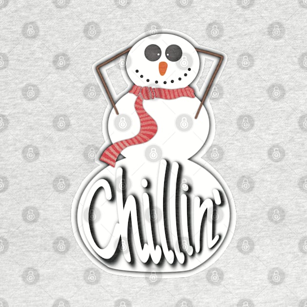 Frosty Chillin' - Fun and fresh digitally illustrated graphic design - Hand-drawn art perfect for stickers and mugs, legging, notebooks, t-shirts, greeting cards, socks, hoodies, pillows and more by cherdoodles